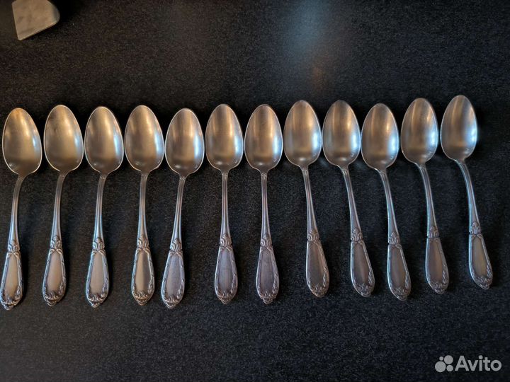 Ложки чайные серебрение 12 штук Франция