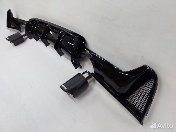 Bmw f32 f36 диффузор performance +насадки карбон