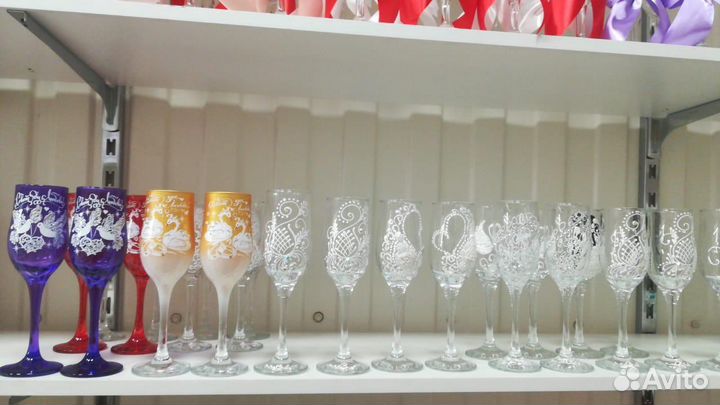 Свадебные бокалы новые
