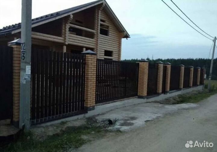 Забор из профнастила под ключ