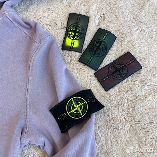 Зип-худи Stone Island + термопатч фиолетовый цвет