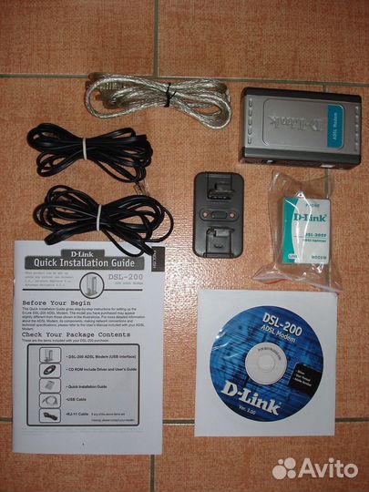 Модем D-Link DSL-200 рабочий