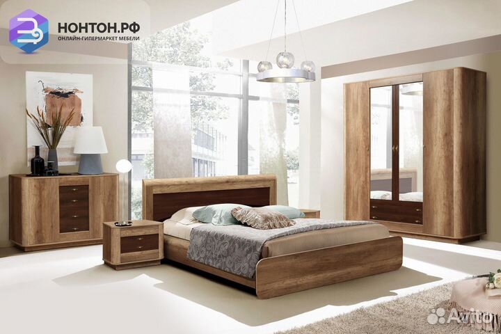 Спальный гарнитур Фантазия дуб каньон / дуб кальяр