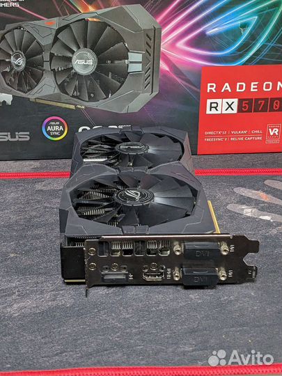 Видеокарта asus RX 570 8GB ROG Strix