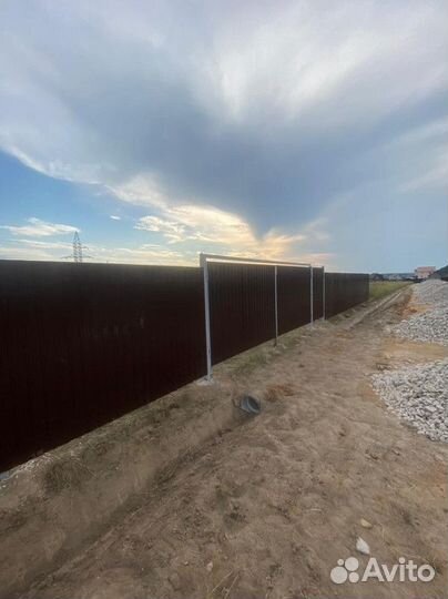 Заборы из профнастила / установка ворот / забор