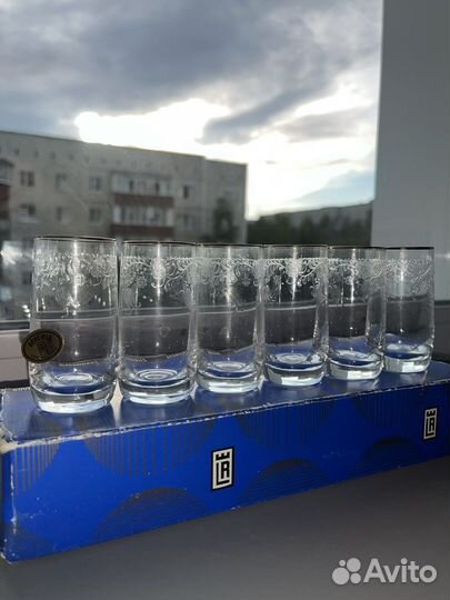 Рюмки из богемского стекла завода Ледницке Ровне