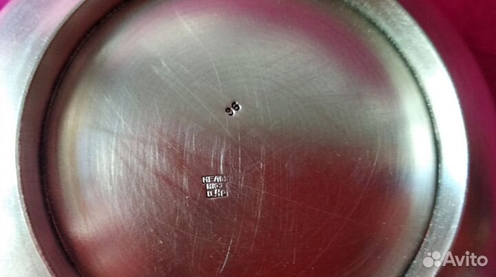 Мельхиоровая конфетница СССР с ручкой