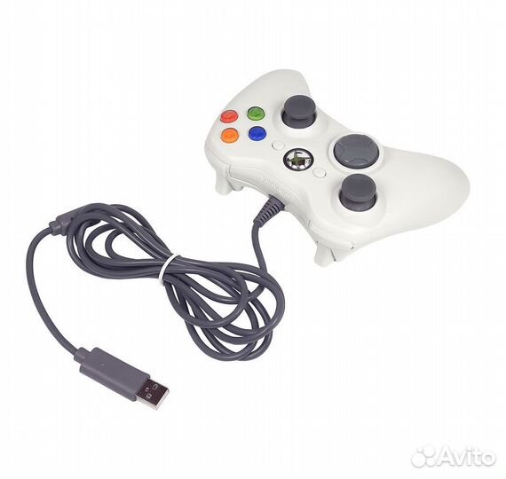 Геймпад xbox 360 / PC проводной белый