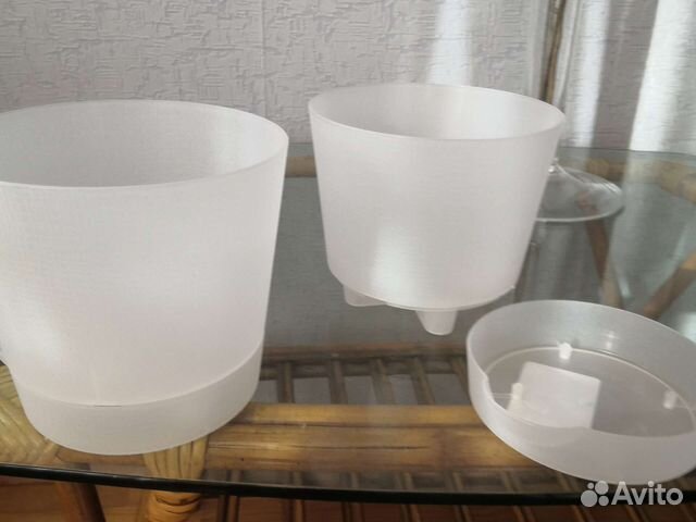 Кашпо для цветов, пластик