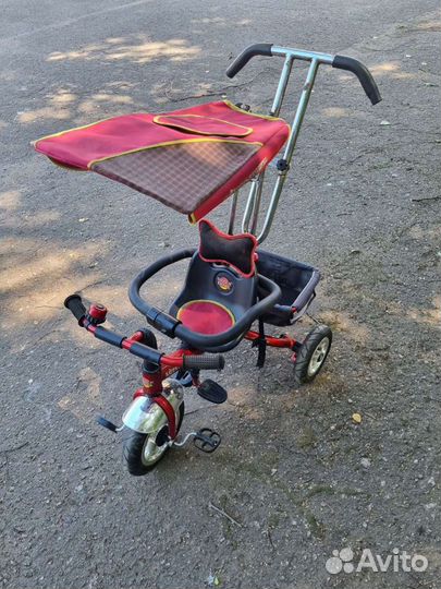 Трехколесный детский велосипед с ручкой бу