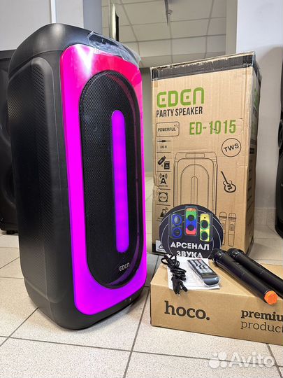 1200W напольная блютуз колонка портативная Eden