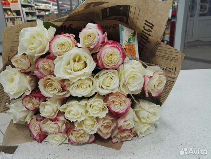 Цветы розы букет