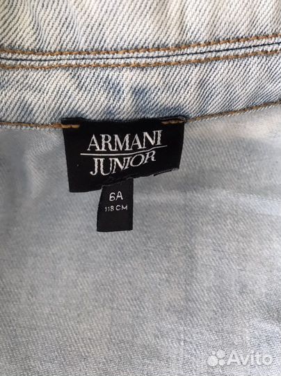 Джинсовая куртка для девочки armani