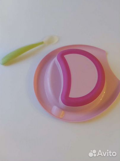 Chicco тарелка и ложка