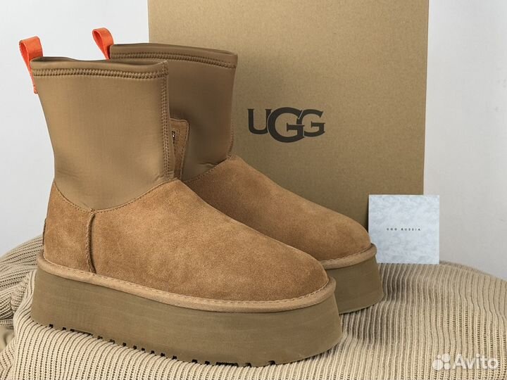 Угги UGG Dipper Chestnut на платформе