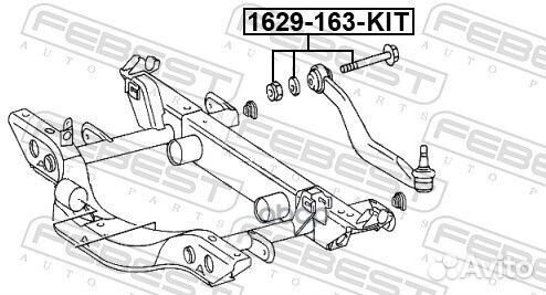 Болт с эксцентриком ремкомплект 1629163KIT Febest