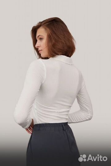 Лонгслив лапша женский белый