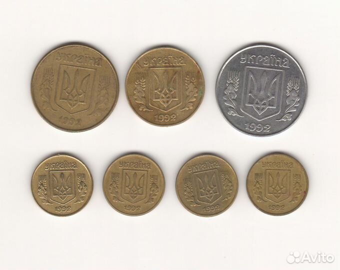 Монеты Украины, копейки 50, 25, 10, 5