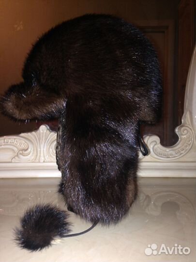 Шапка-ушанка с козырьком.Норка.Италия.silvia