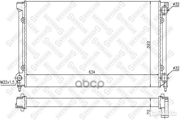 1025001SX радиатор системы охлаждения VW Passa