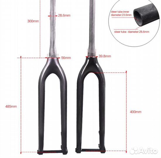 Новая карбоновая вилка 15 x 100 конус 29