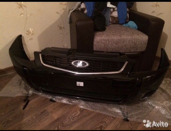 Бампер Лада Приора 2 в сборе в цвет кузова