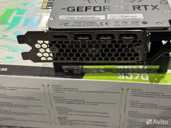 Видеокарта Palit GeForce RTX 3070 8gb GameRock