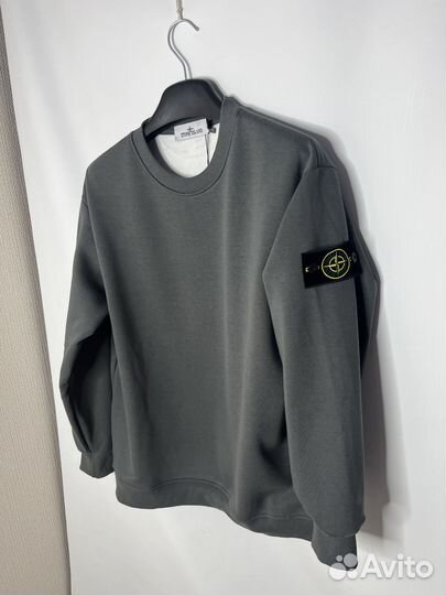 Свитшот Stone Island серый велюр