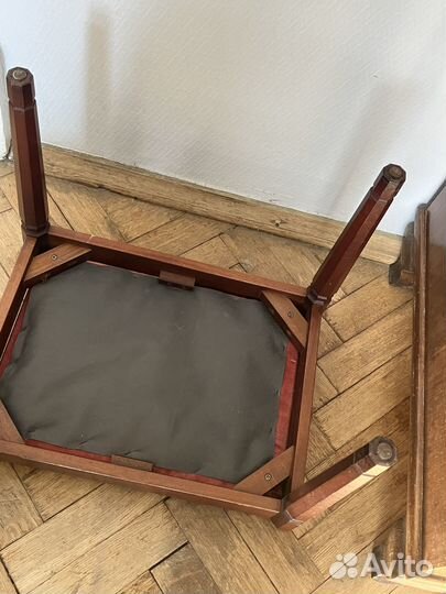 Банкетка пуф антикварный 52.8х39.6 см. Англия