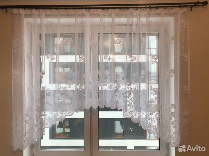 Штора на кухню арка