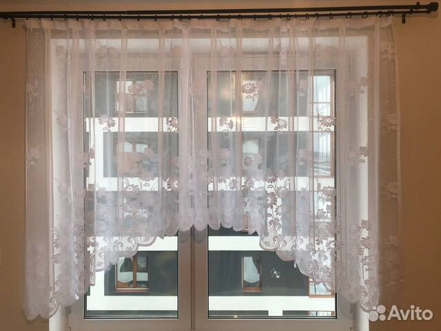 Штора на кухню арка