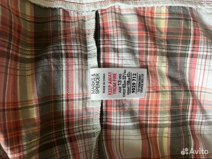 Рубашка на мальчика с коротким рукавом, р.158