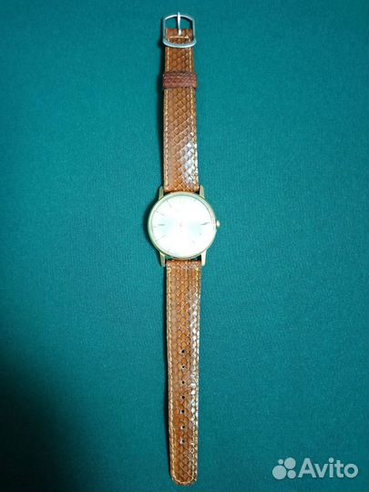 Часы восток СССР позолоченные