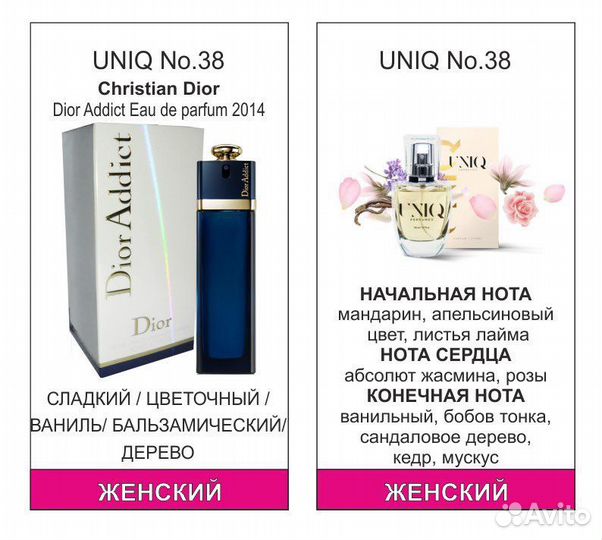 Dior Addict (2014) Европейские номерные духи Uniq