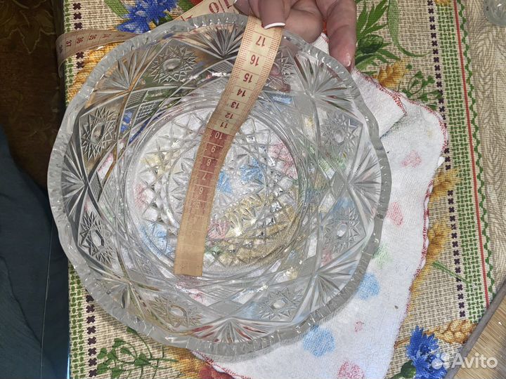Ваза салатник хрусталь в идеальном состоянии