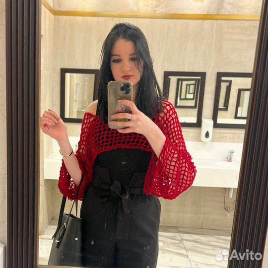 Вязаный топ сетка