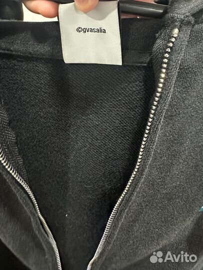 Зип худи vetements hello my name is