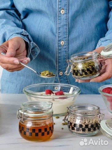 Набор банок korken iкеа коркен,3х130 мл