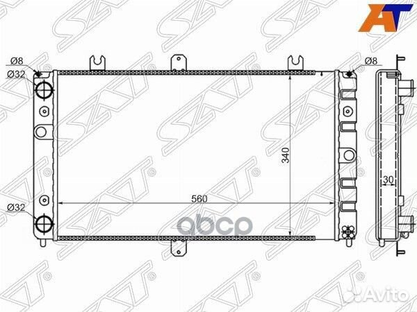 Радиатор LADA Priora 07-18 sgld0002 Sat