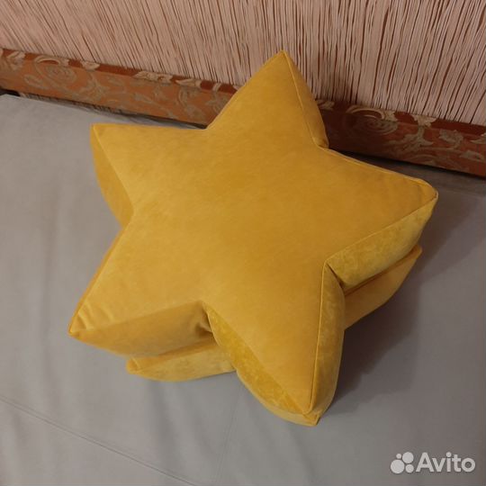 Пуфик мягкий, подушка для йоги, подушка звезда
