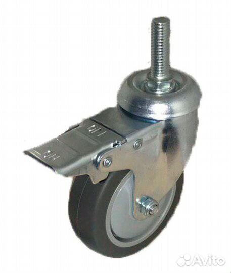 Колесо мебельное d75мм нагр.45кг с тормозом мфк
