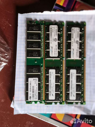 Оперативная память ddr 400 1gb(3 gb)