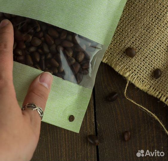 Пакет дой пак салатовый с прозрачным окошком