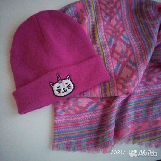 Шапка и шарф для девочки