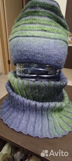Комплект шапка и снуд женский