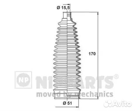 Пыльник рулевой рейки mazda 3 03/5 05