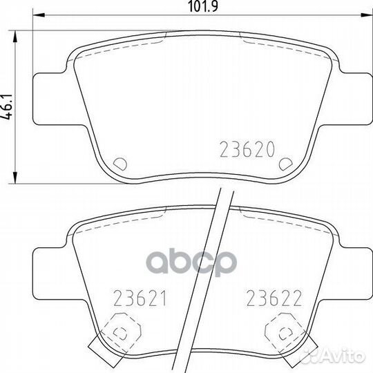 Колодки тормозные дисковые зад 0,5 NP1031 N