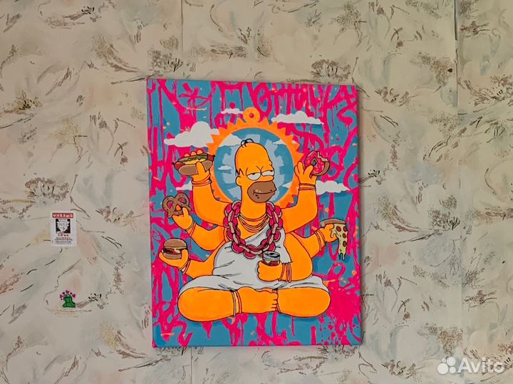 Картина акрилом на холсте средняя