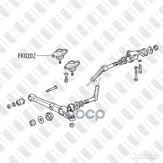 Опора шаровая нижняя левая/правая перед 0,9