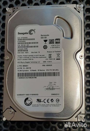 Жёсткий диск 500 Гб, smart отличный